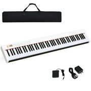 CIPACHO 88-Key Portable Full-Size Semi-weighted Digital Piano Keyboard, Christmas Birthday Gift for Boy and Girl 3-8 Years Old, White
